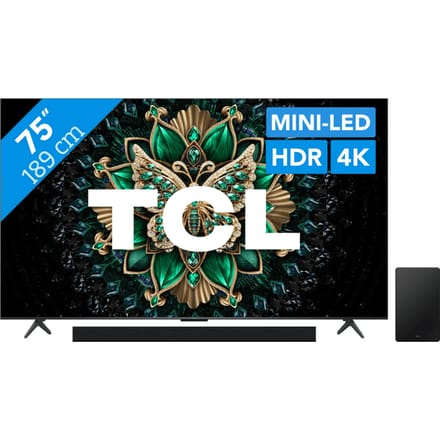 TCL 75" QD Mini-led C61K 4K (2025) + TCL Q75H