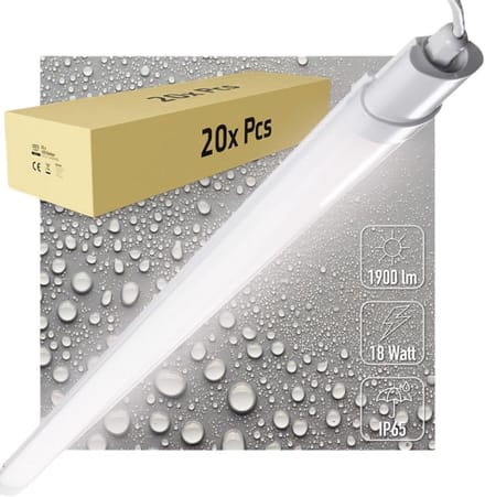 Led Lamp Vochtige Ruimtes - Werkplaats Garage - Effectieve Verlichting - IP65 Waterdicht - 120cm - Wit