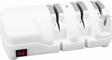 TIM®Messenslijper - Messenslijper Elektrisch - Messenslijpers - Messen Slijper - Wit - 22cm x 11cm x 8cm