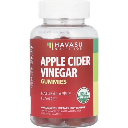 Appelciderazijn Gummies, Natuurlijke Appelsmaak, 60 Gummies