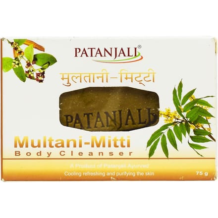 Savon au Multani Mitti (75g), Nettoyant pour le corps Multani-Mitti, Patanjali 3.9625 brown