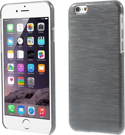 Peachy Brushed hardcase geschikt voor iPhone 6 Plus 6s Plus hoesje - Grijs