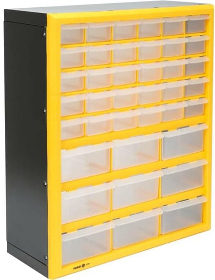 Vorel 78780 - Modulaire Organizer - 39 Lades - Wandmontage - Transparant