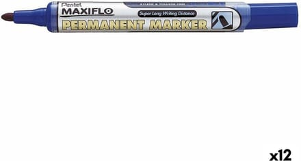 Permanente markeerstift Pentel Maxiflo NLF50 Blauw 12 Stuks