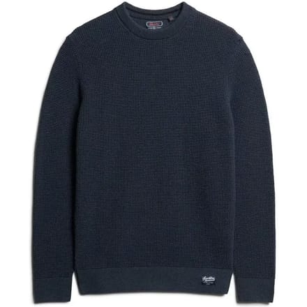 Superdry - Gebreide trui met ronde hals en textuur - Heren - Sweaters