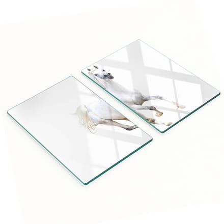 Geharde multifunctionele decoratieve glazen borden met Arabisch paard, 2x40x52 cm