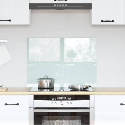 vidaXL - Keuken - Spatscherm - Wit - 70 - x - 50 - cm - gehard - glas