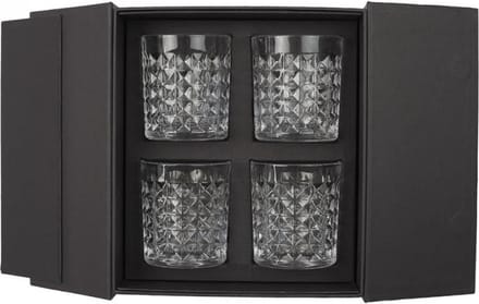 Whiskeyglazen Diamonds set 4 stuks - in geschenkdoos