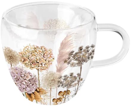 Ambiente - dubbelwandig theeglas 0.2 L - Dried Flowers
