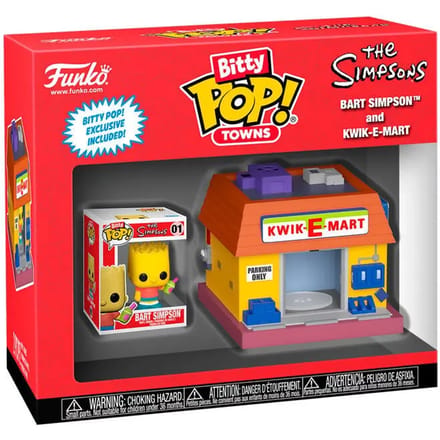The Simpsons Bart Simpson and Kwik-E-Mart (Bitty Pop! Towns) vinylfiguur Unisex Funko Pop! - Neutraal - Standard