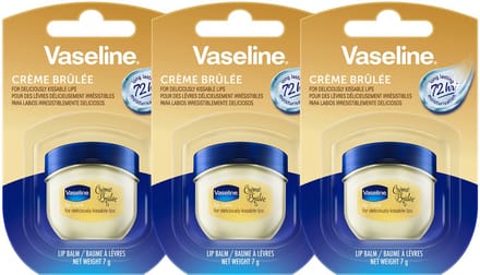 Vaseline Lip Therapy 7G Crème Brûlée | Voedende Lippenbalsem voor optimale hydratatie | 3x7g