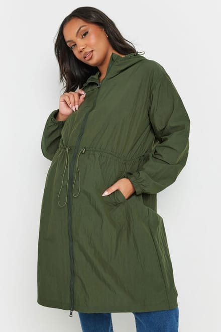 Bump It Up Maternity Lichtgewicht Parka Met Capuchon In Groen Size 54-56