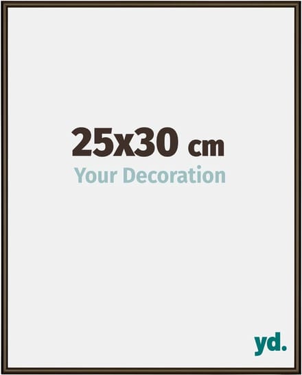 Your Decoration - Fotolijst 25x30 cm - Aluminium - Walnoot Structuur - New York