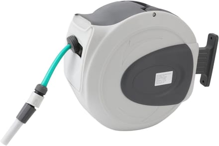 Waterslang Haspel - Intrekbare slang - Tuin Bewatering - Automatisch oprolsysteem - 20 meter - Grijs