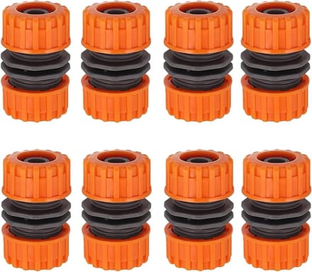 Hose Connector Set van 8 Stuks voor 1/2" Tuinslangen - Dubbele Stekker en Tuinslang Aansluitingen