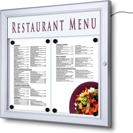 Outdoor Menubord Logo LED 2 X A4 Landschap - Syna SCZ2XA4LED