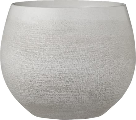 Mica Decorations Bloempot - creme wit - keramiek - 18 x 15 cm - plantenpotten
