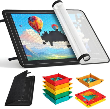 DnA® Puzzeltafel - Puzzelbord - Puzzelkoffer - Puzzelplaat - Zwart - 95cm x 65cm x 1cm