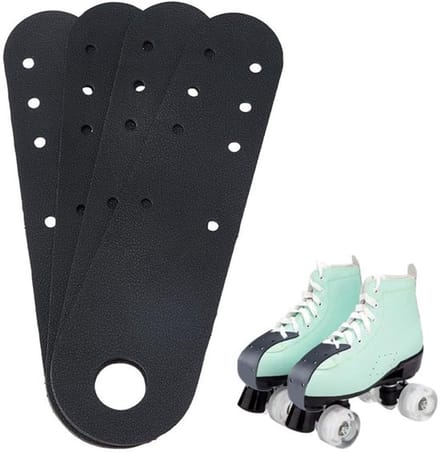 Dailygoody - Rolschaatsen - Lederen Toe-Guards - Bescherming - Zwart