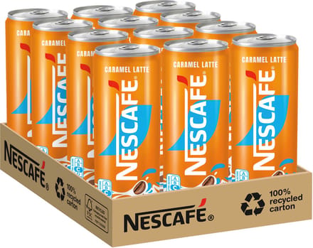 Nescafe - Latte Caramel Ijskoffie - 12 blikken a 250ml