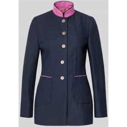 slim fit blazer van linnen-katoenmix