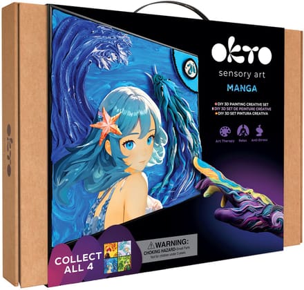 OKTO Sensory Art 3D - Manga - Water - Luchtdrogende Klei - 29X29Cm - 10 Jaar