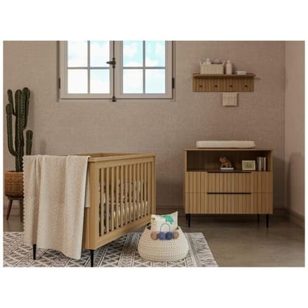 Born Lucky Praag Babykamer 2-Delig – Ledikant en Commode – Vanaf Geboorte tot ca. 3 Jaar