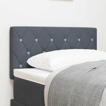 vidaXL - Hoofdbord - Donkergrijs - 80 - cm - Fluweel
