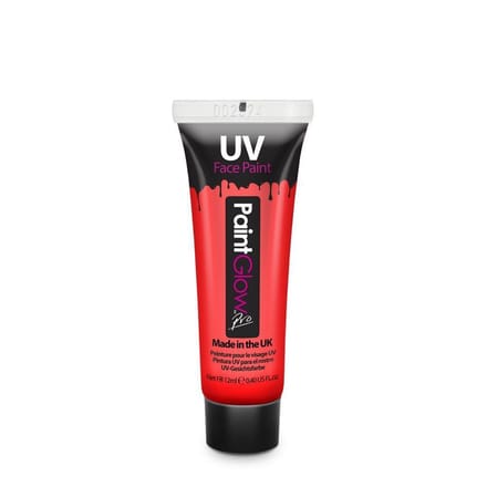 Paintglow UV verf glow in the dark - rood