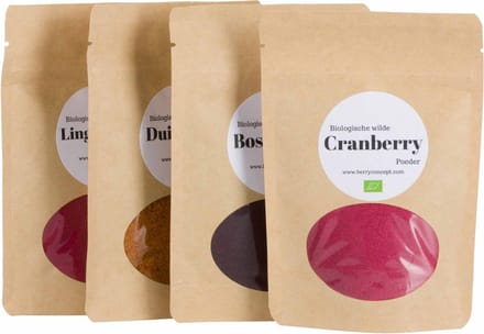 Proefpakket Biologische wilde bessen poeders 4 x 50 gr
