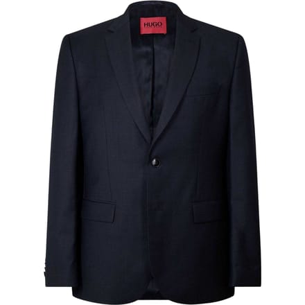 Hugo Boss Herenblazer van wol met reverskraag (Donkerblauw)