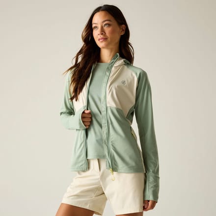 Dare2B Evolving III dames midlayer met capuchon en kleurblokken