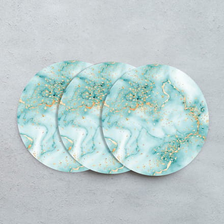 GR onderzetters voor glazen - Marmer Blauw - Vinyl - 6st