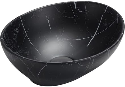 Mexen Elza opbouwwasbak 40 x 33 cm, zwarte steen - 21014099