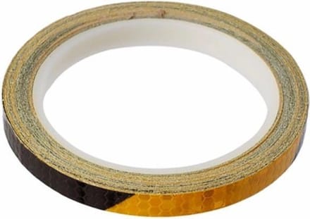 Reflecterende tape - ORANJE ZWART - 8 meter - 8mm