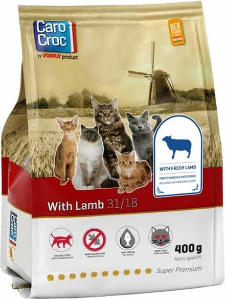 6x CaroCroc Kattenvoer 31/18 Lam 400 gr