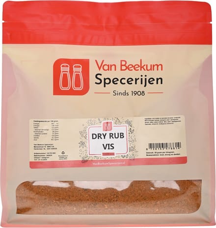 Van Beekum Specerijen - Dry Rub Vis - 2 KG (hersluitbare stazak)