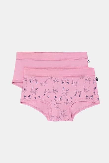 Woody 2 boxers meisjes - roze - katten - 252-10-SHD-Z/016 - maat 104