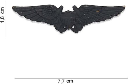 Embleem metaal Wing black pin
