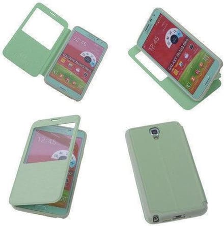 View Cover Groen Samsung Galaxy Note 3 Neo Stand Case TPU Book-style