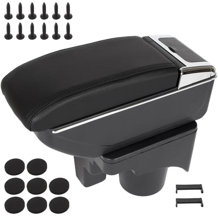 Modecar - Armsteun met Opbergruimte - VW Golf V 2003-2009 - Zwart - Bevestigingskit Inclusief
