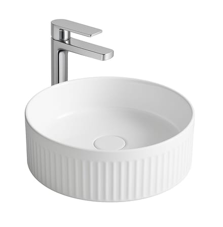 ALONI Muffly Waskom met Ribbel – 37x13 cm – Glanzend Wit