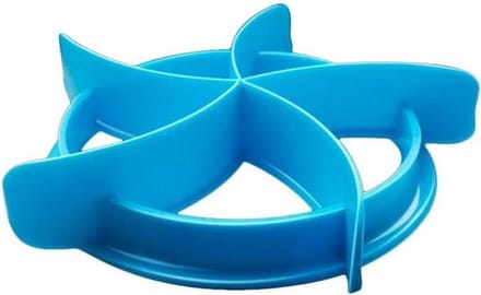 Plastic Brood Snijder - Broodrol Vorm - Brood Bakken - Druk Stempel Tool - 2 Stuks - Blauw
