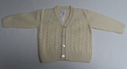 Gilet - Unie - Ecru - Gebreid - Knopen - 18 maand 86