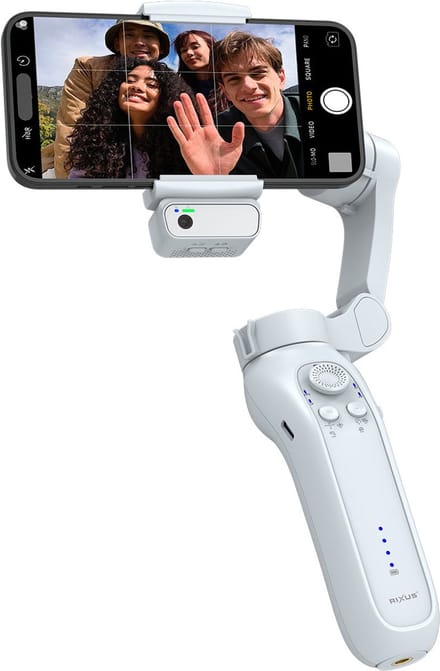 Rixus RXSF43A Smooth Steady Face Tracking For Vlog, Video, Tik Tok And Live Video With AI Tracker