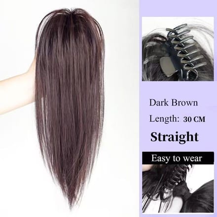 Perruque synthétique queue de cheval à griffes, Extensions longues, faux postiche pour femmes gray