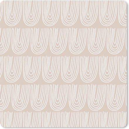 Muismat 20x20 cm - Mousepad Zomer - Bogen - Wit - Muismatten