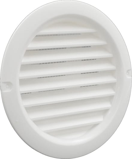 WEHA schoepenrooster met muggennet Ø125mm - wit (20201017)