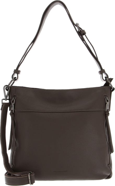 FREDsBRUDER Leren Schoudertas Handian Hobo Bag Grey Taupe