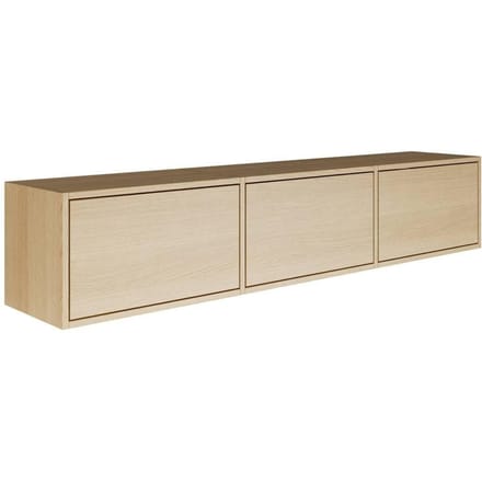 Selsey Framme – zwevend tv-meubel met drie kleppen, eikenhout look, 150 cm